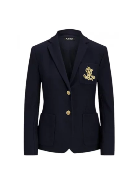 Marynarka Lauren Ralph Lauren żakardowa niebieska