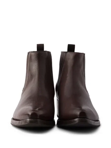 Botine chelsea Prada din piele maro