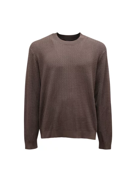 Sweter Armani w paski zielony