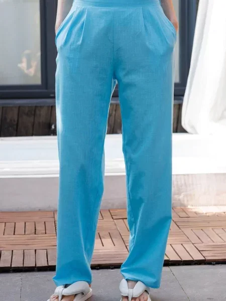Женские брюки блакитні