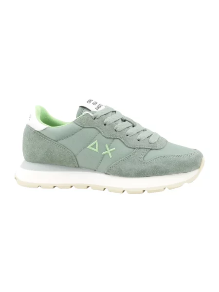Sneakersy Sun68 skórzane zielone