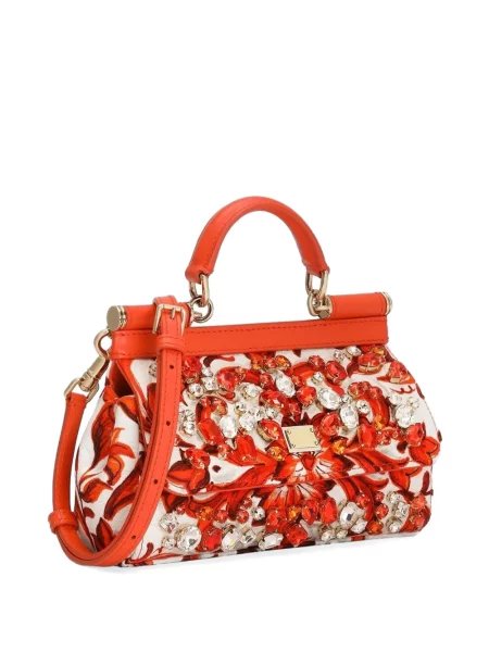 Чанта Dolce & Gabbana бродирана червено