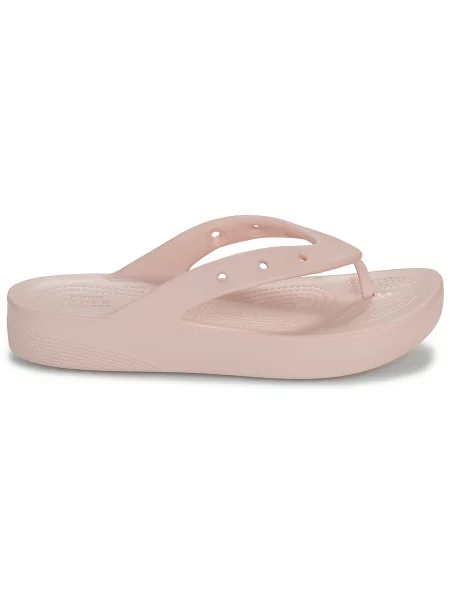 Klasické šľapky Crocs na platforme ružová
