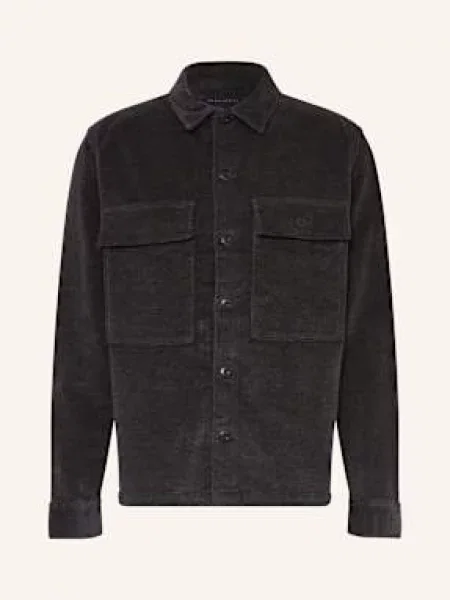 Allsaints Svrchní Košile Hawker tmavě šedá