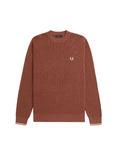 Sweter Fred Perry brązowy