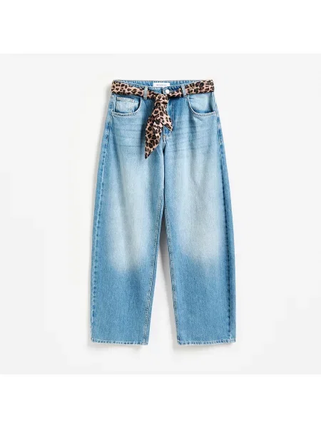 Reserved LADIES` JEANS TROUSERS & SCARF modrá