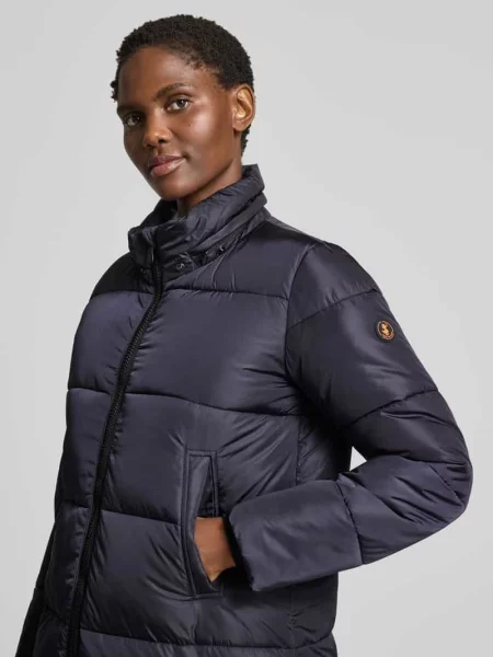 Płaszcz pikowany o kroju regular fit z wpuszczanymi model ‘Colette’ Save The Duck czarny