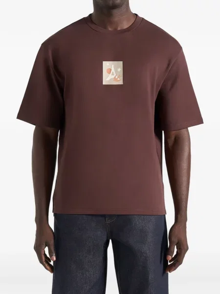 Grafický tričko Manière De Voir hnědé