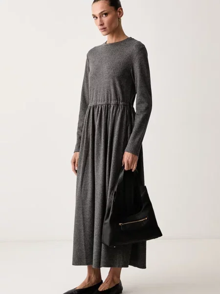Weekend Max Mara rochie cu vâscoză WKDVETTURA gri