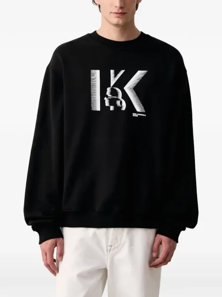 Hanorac Karl Lagerfeld Jeans cu imagine negru