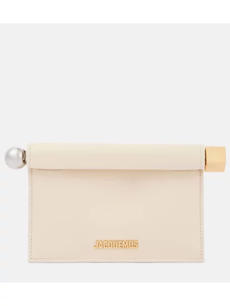 Geantă plic Jacquemus din piele alb