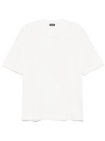 Tricou Zegna cu decolteu rotund alb