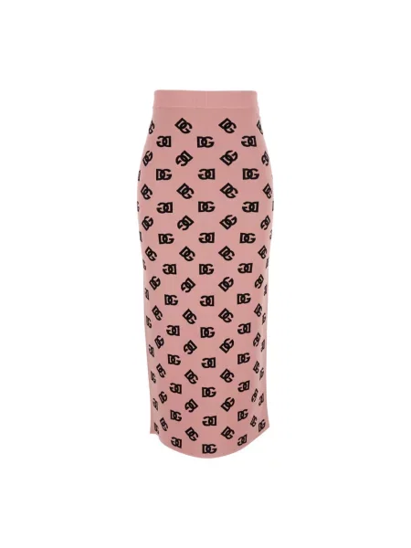 Spódnica Dolce And Gabbana z nadrukiem różowa