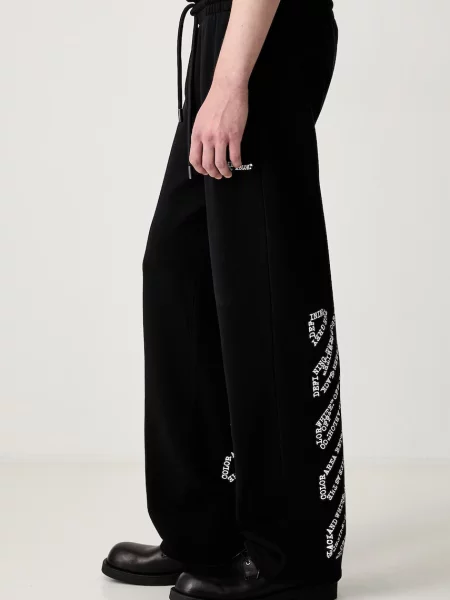 Off-White Type Machine Arrow pantaloni de trening din pentru bărbați alb