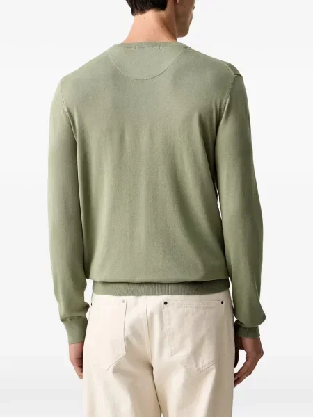 Пуловер Scotch & Soda с кръгло деколте с автограф зелено