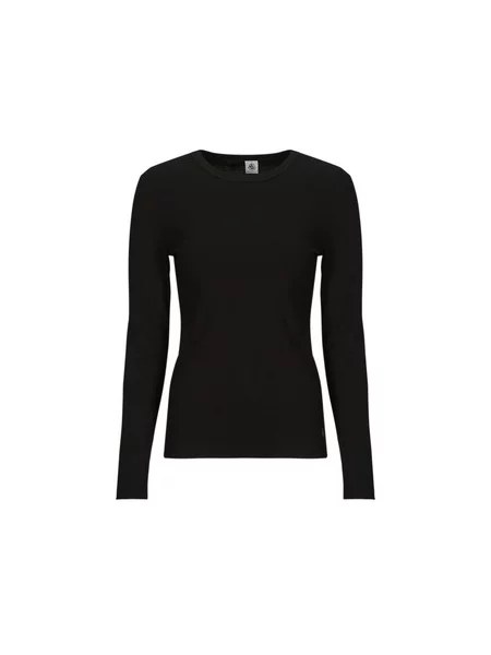 Majica z dolgimi rokavi Petit Bateau z dolgimi rokavi črna