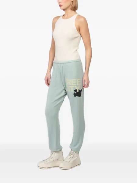 Pantaloni Freecity cu imagine verde