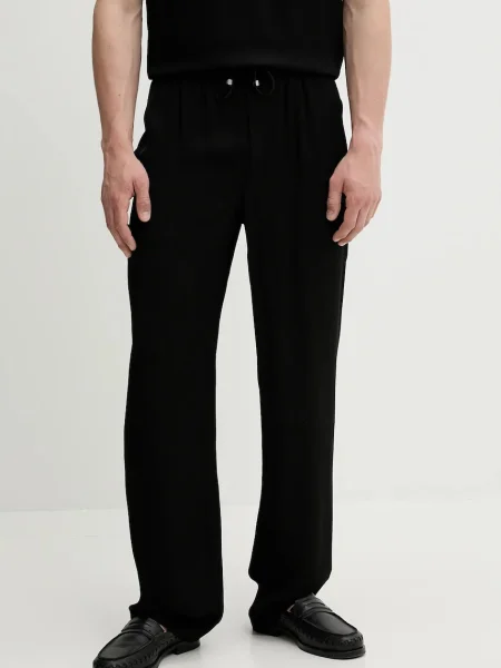 Hlače Nanushka DEMIS črna