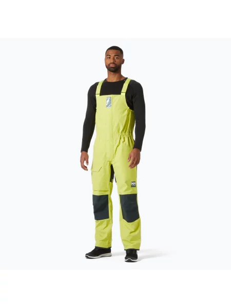 Мъжки панталони за ветроходство Helly Hansen Pier Bib cyber lime жълто