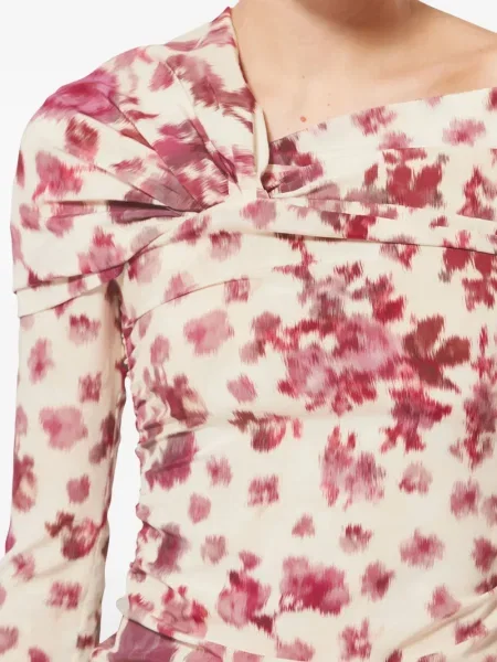 Top Isabel Marant de mătase cu model floral