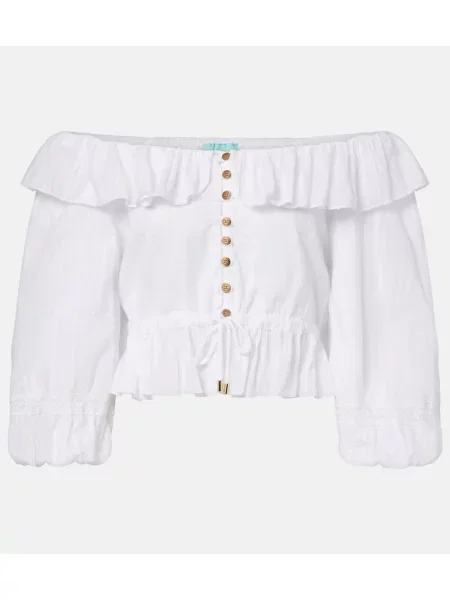 Bluză Melissa Odabash din poplin alb