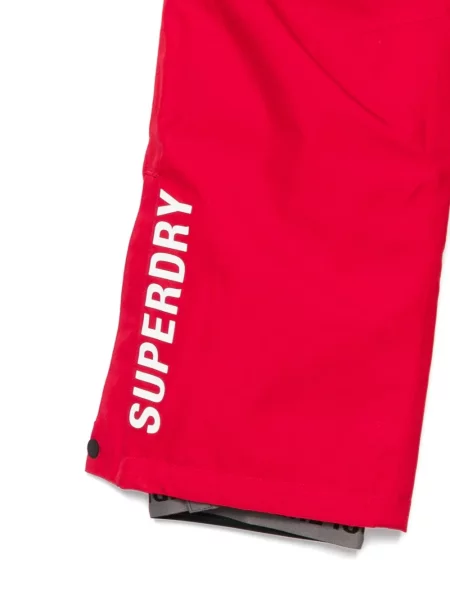 Pantaloni Superdry cu imagine roșu