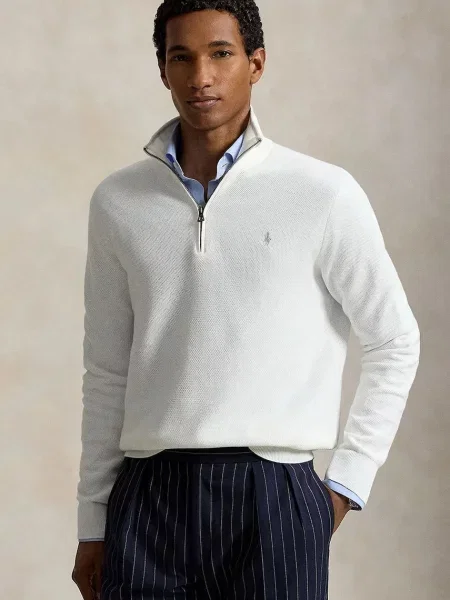 Polo Ralph Lauren pulover pentru bărbați din alb