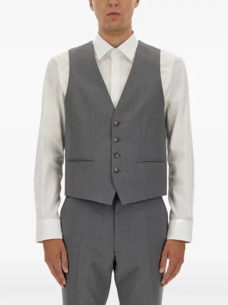 Vestă Boss de lână gri