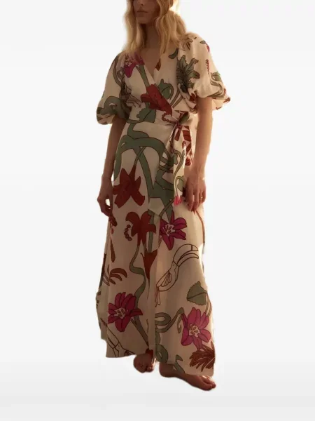 Rochie maxi Juan De Dios de in cu model floral cu imagine