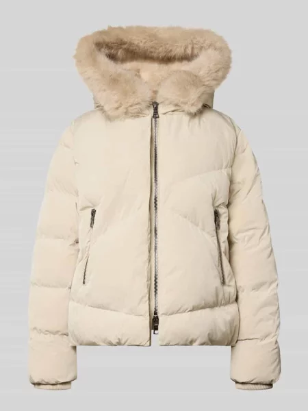 Pikowana kurtka z wykończeniem ze sztucznego futra model SNOW' Blonde No. 8