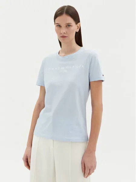 Tommy Hilfiger Marškinėliai Žydra Regular Fit balta