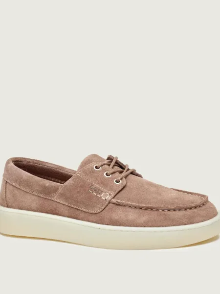 BOSS BLACK Mocasini Randal | piele întoarsă negru