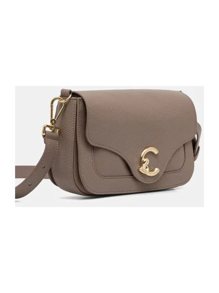 Torebka crossbody Coccinelle skórzana brązowa