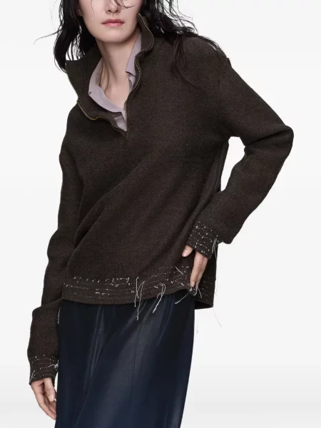 Pulover Maison Margiela de lână maro