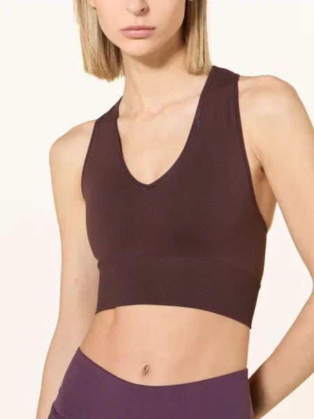 Sweaty Betty Sportovní Podprsenka Stamina Soft Touch tmavě hnědá