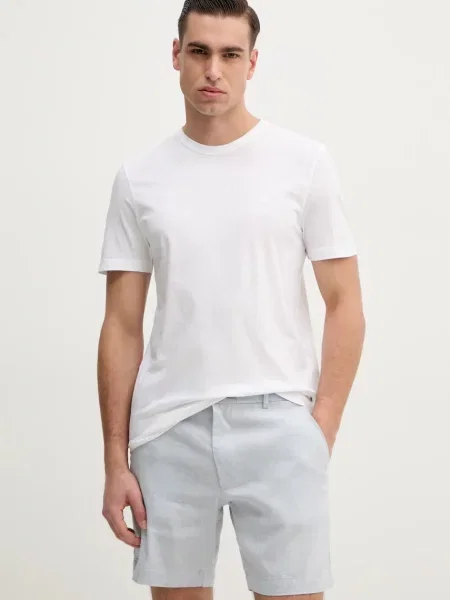 BOSS t-shirt gładki biały