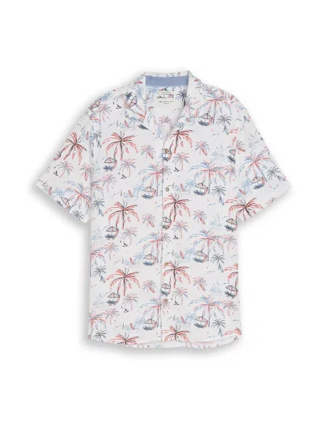 TOM TAILOR Cămașă albastru deschis / roșu / negru alb