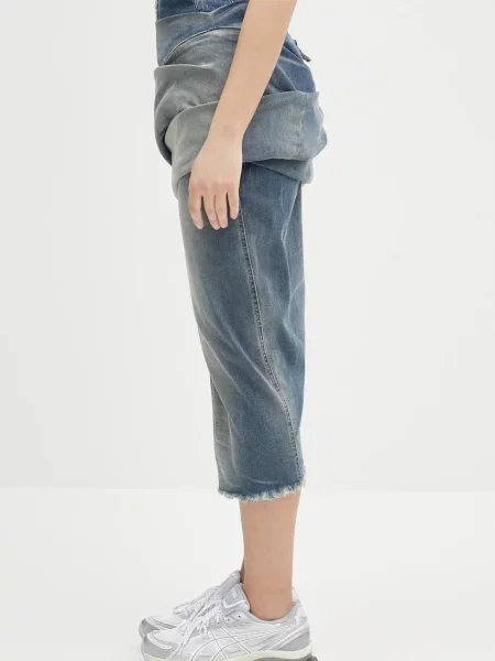 Τζιν φούστα Rick Owens DRKSHDW Low Twist Skirt μπλε