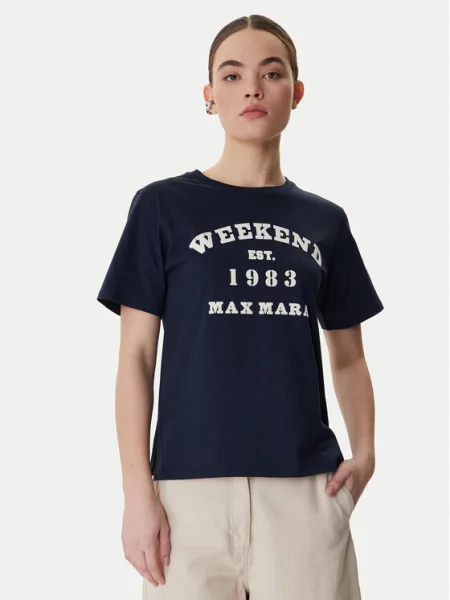 Weekend Max Mara Tricou TENUE albastru marin alb