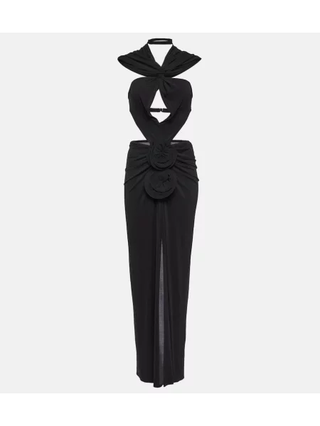 Sukienka midi Magda Butrym z kapturem do kolan garniturowa czarna