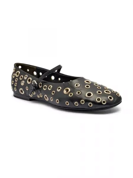 TORY BURCH De piele balerini EYELET MARY JANE negru