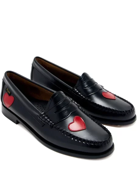 Pantofi loafer G.h. Bass & Co cu motiv cu inimi negru