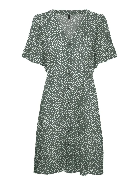VERO MODA Rochie ALBA verde închis alb