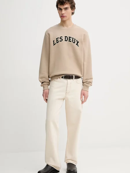 Кофта Les Deux з принтом бежевий