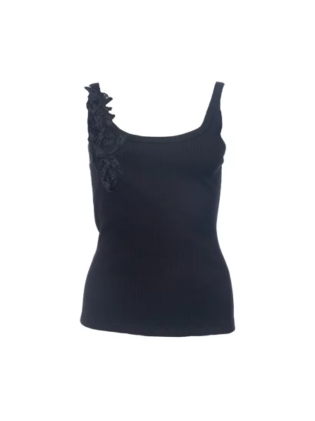 Dzianinowy top Ermanno Scervino czarny