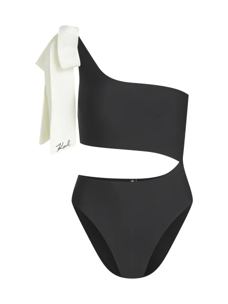 Karl Lagerfeld Costum de baie întreg negru alb