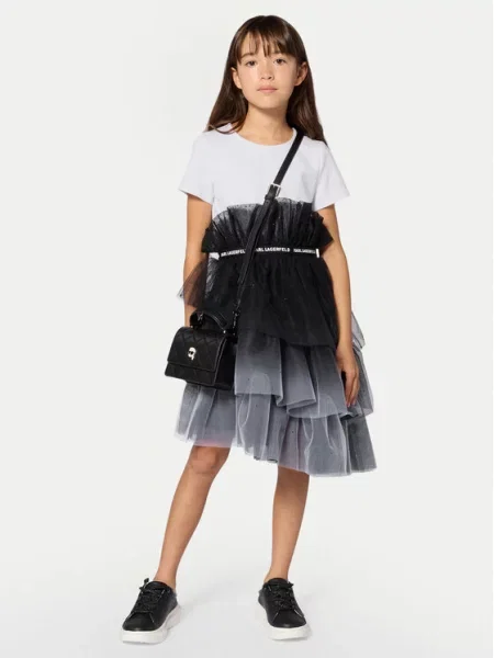 Karl Lagerfeld Kids Φόρεμα κομψό D μαύρο