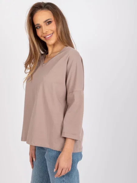 Bluză Fashionhunters bej