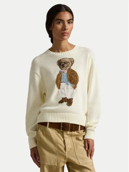 Polo Ralph Lauren Džemper Écru bijela