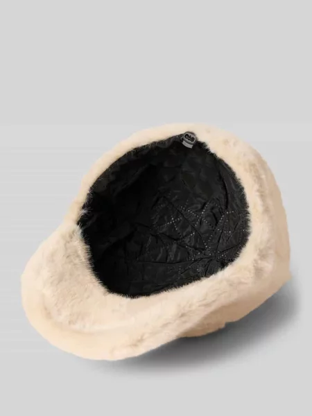 Czapka z daszkiem ze sztucznego futra Kurt Beines beżowe